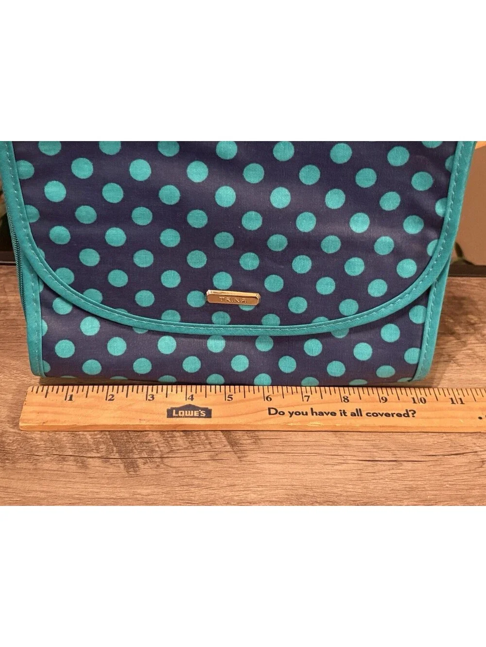 Trina Turk Makeup Valet Travel Toiletry Organizer Polka Dot Print